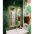Handmade 2x8 Emerald Green Glossy Undulated Subway Tile - Cemento Collection