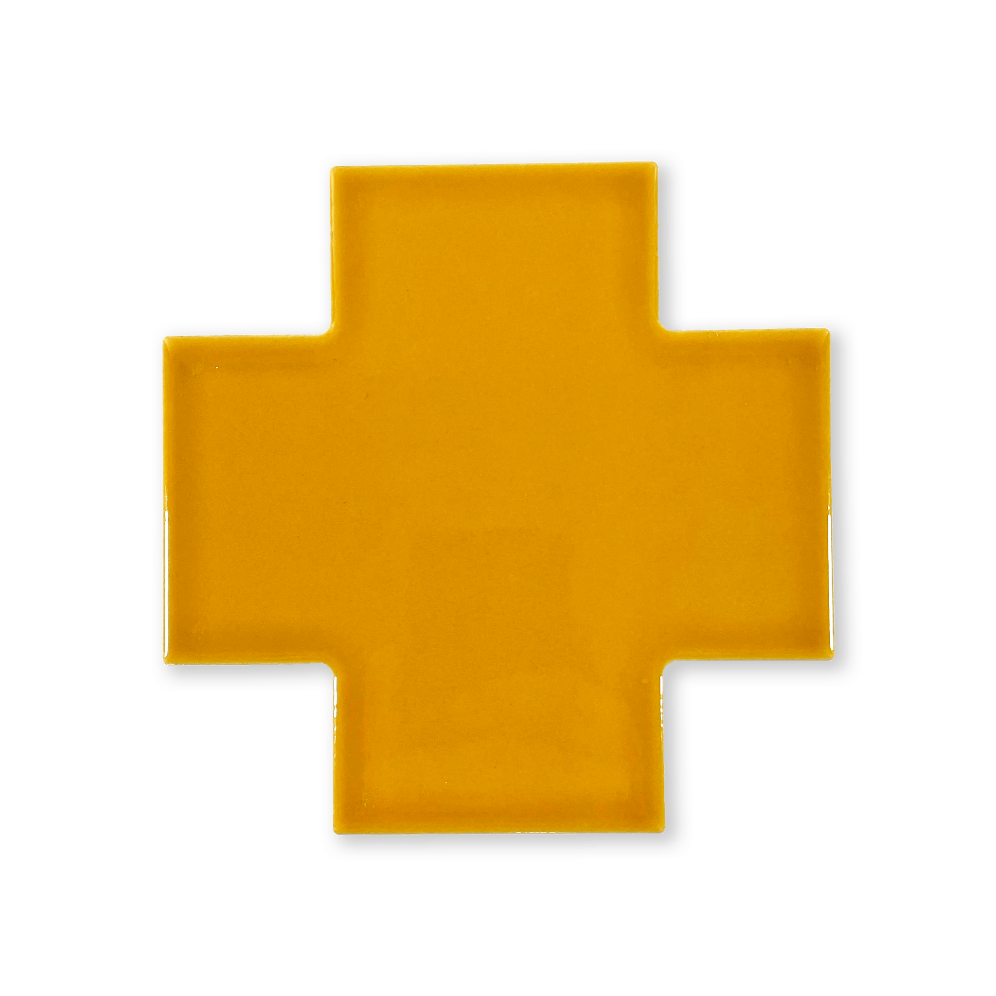 Puzzle Plus 6x6 Mustard Yellow Glossy Subway Tile - Cemento Collection