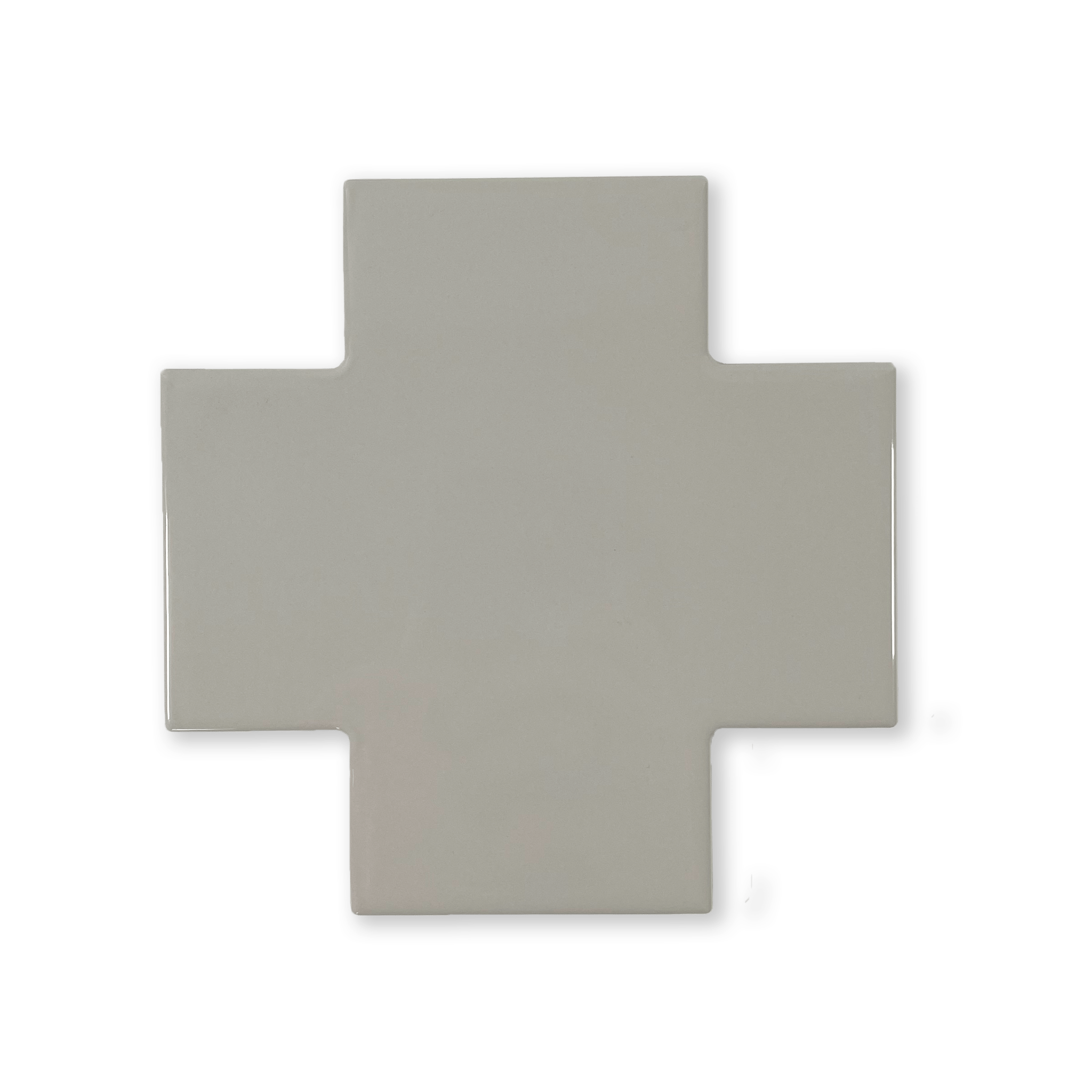 Puzzle Plus 6x6 Pewter Gray Glossy Subway Tile - Cemento Collection