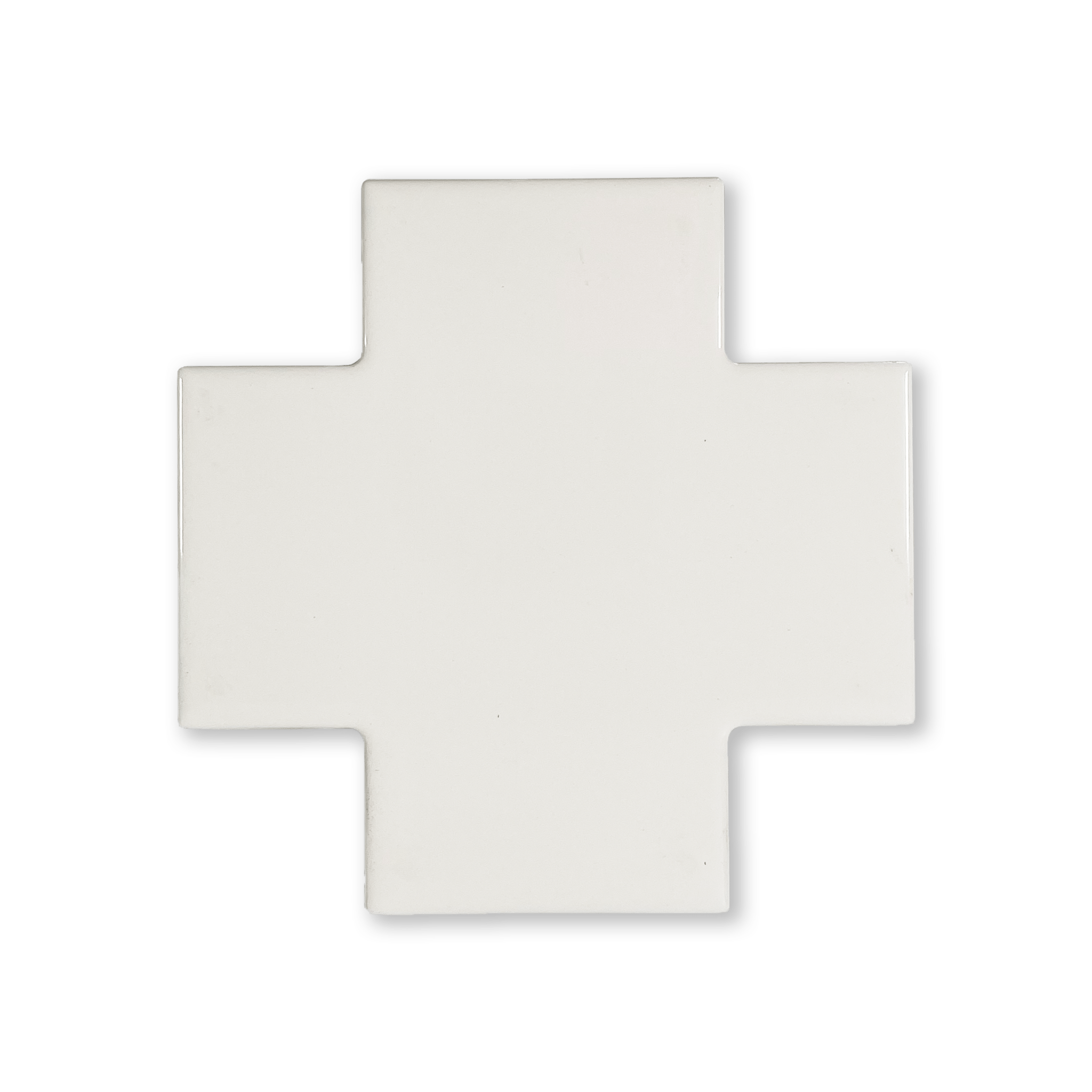 Puzzle Plus 6x6 Snow White Glossy Subway Tile - Cemento Collection