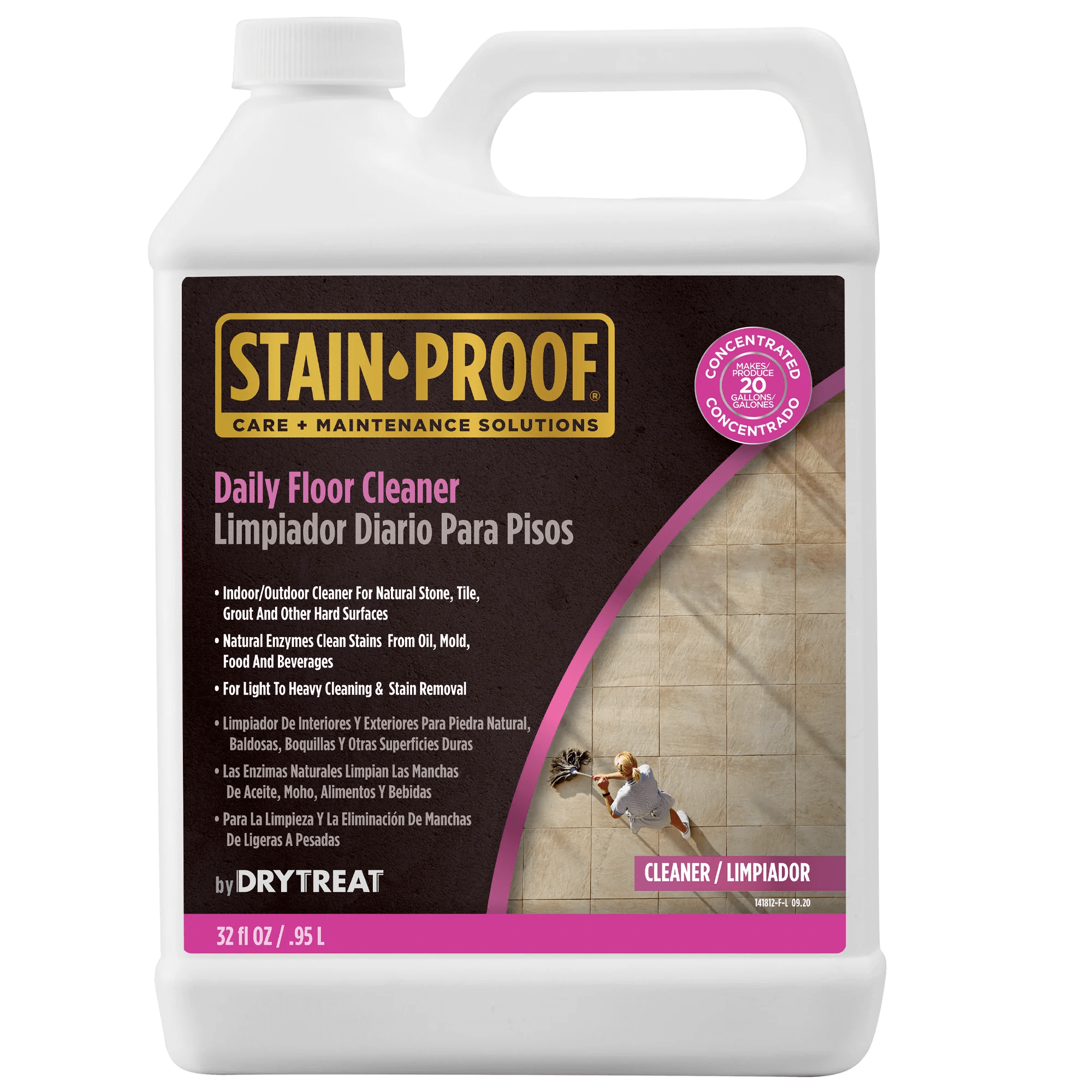 Stain Proof by Dry Treat - Daily Floor Cleaner - 32 fl OZ (.95 L) - Cemento Collection