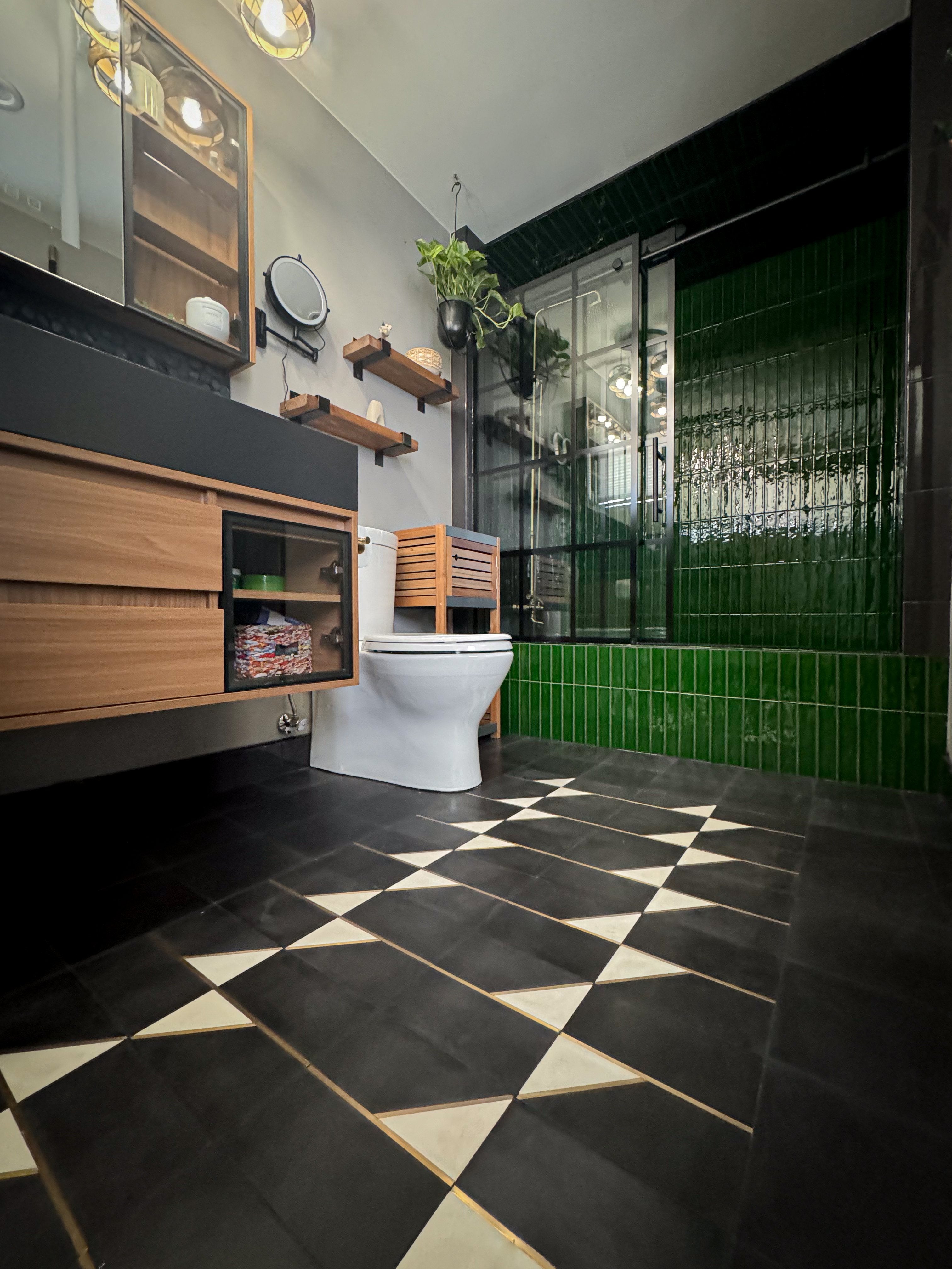Brass Inlay Cement Tiles - Cemento Collection