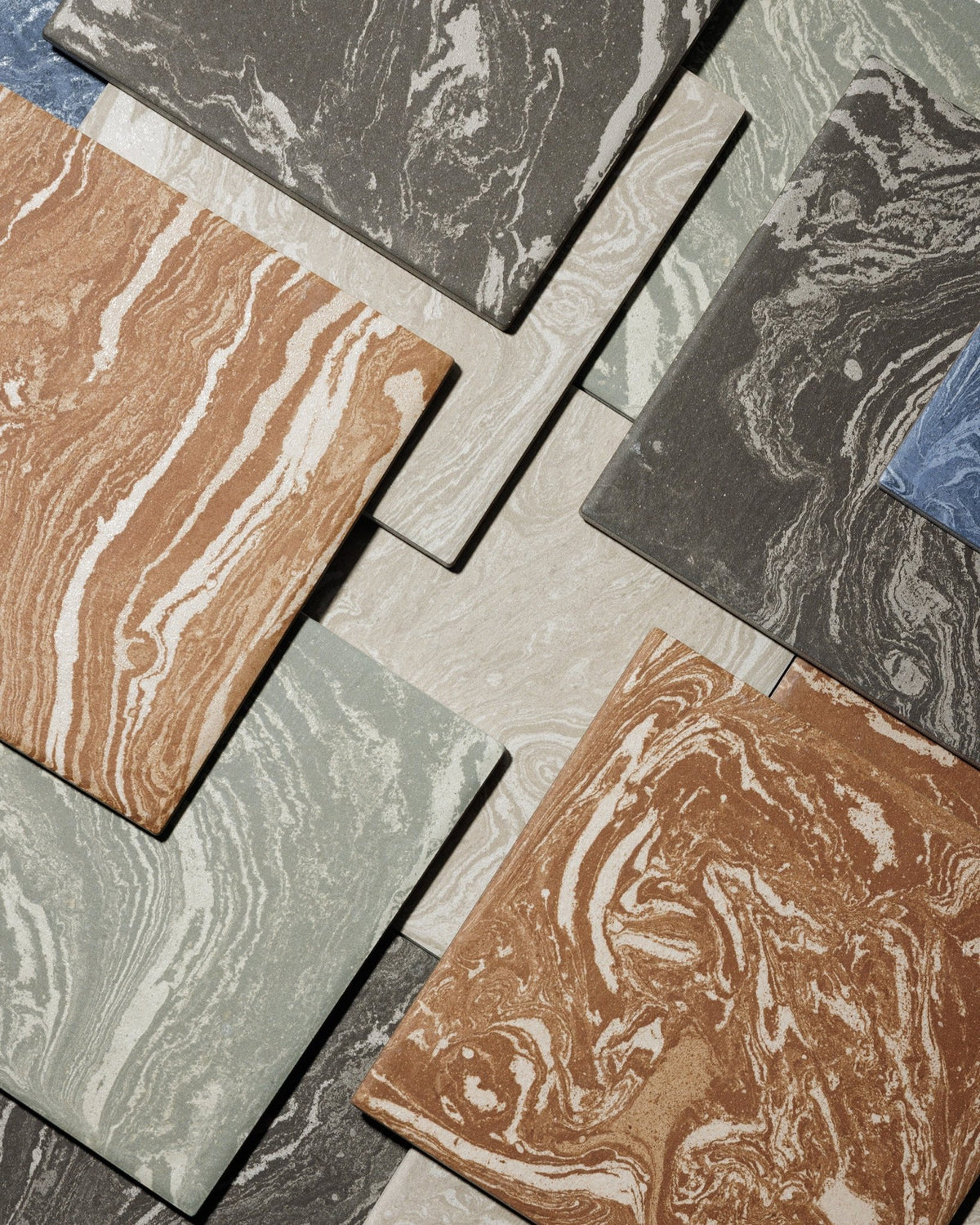 Ebru Tiles - Cemento Collection