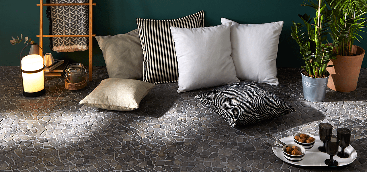 Pebble Stone Tile - Cemento Collection