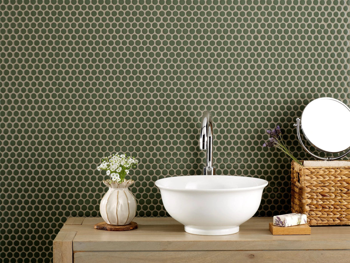 Dsa Loop Collection Penny Rounds Penny Round Mosaic Tile (Remnants)| Cemento Collection - Cemento Collection