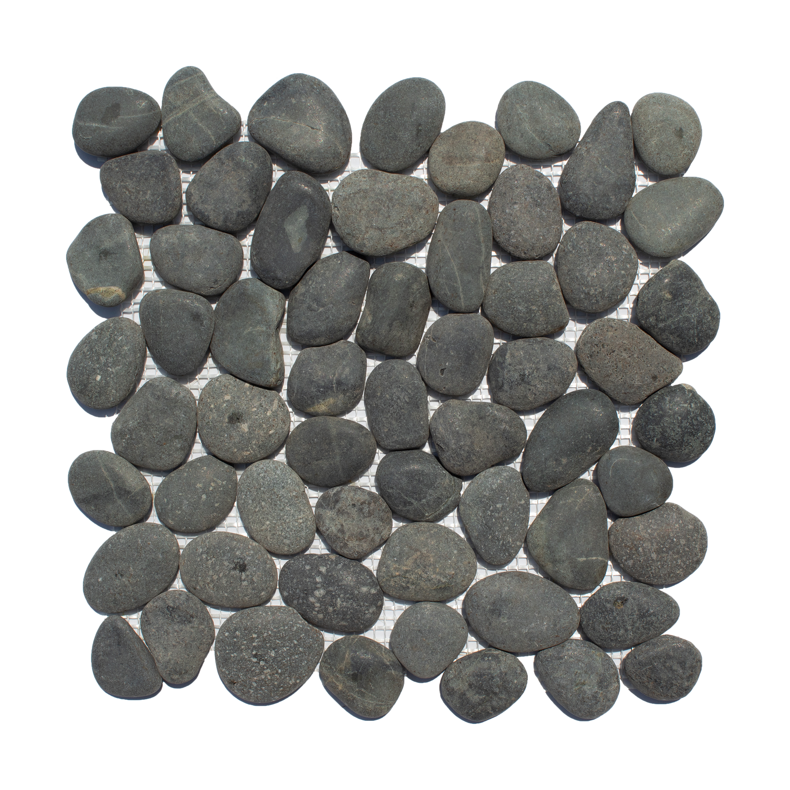 Nero Black Random Size Pebble Stone Mosaic