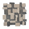 Cotton White & Smoke Grey Marble Mosaic