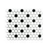 1" Polka Dot Pattern Hexagon - Cemento Collection