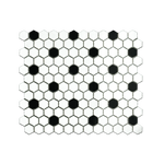 1" Polka Dot Pattern Hexagon - Cemento Collection