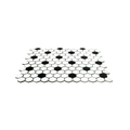 1" Polka Dot Pattern Hexagon - Cemento Collection