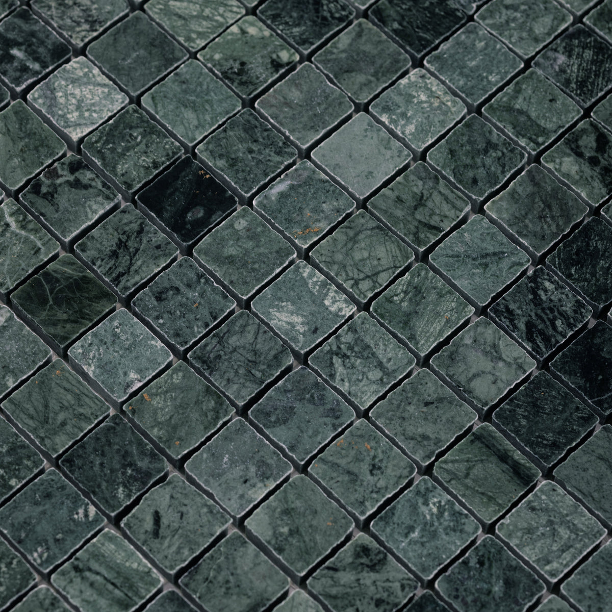 Verde Alpi 1x1 Patina Marble Mosaic Tile