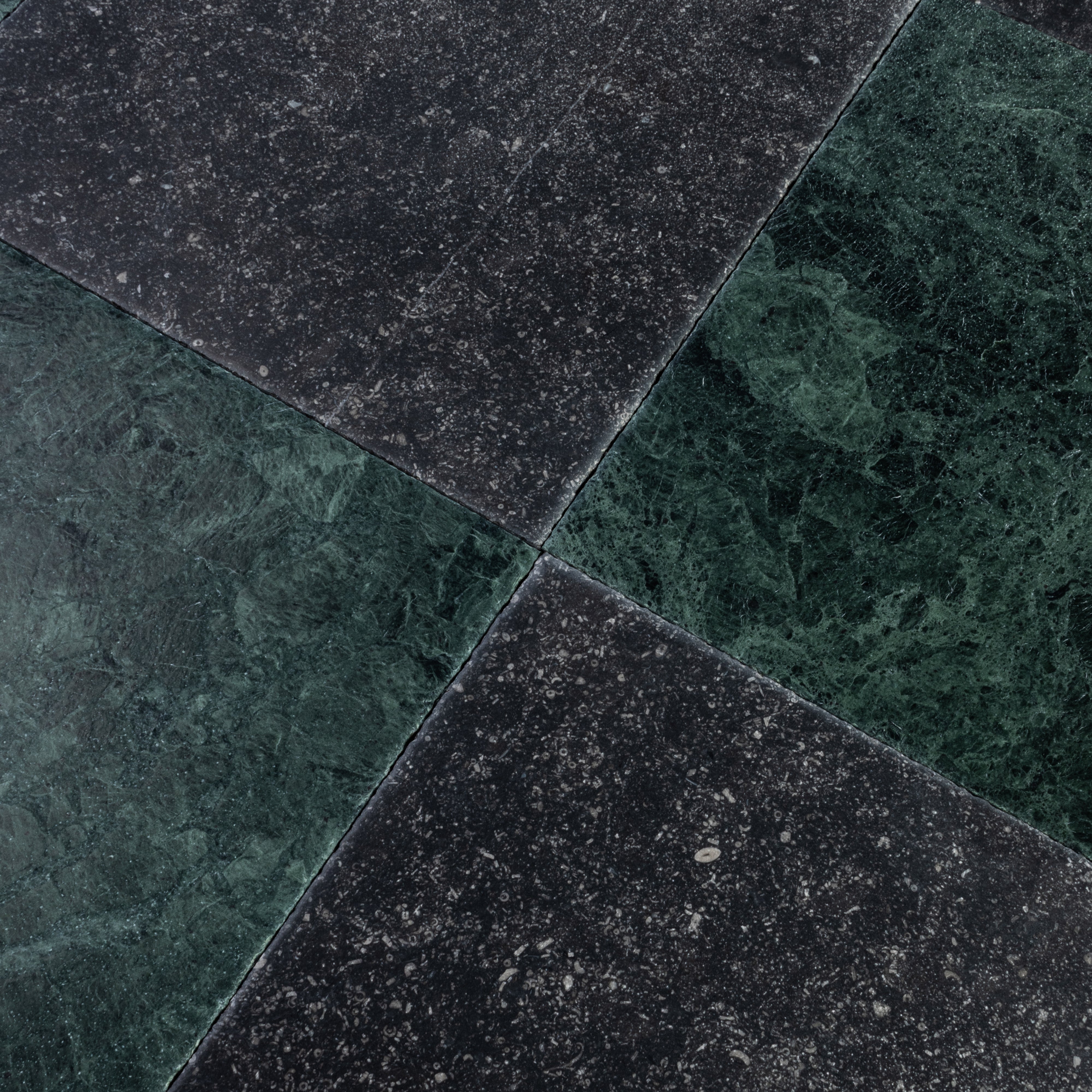 Verde Alpi X Belgian Bluestone 12x12 Patina Checker Tile