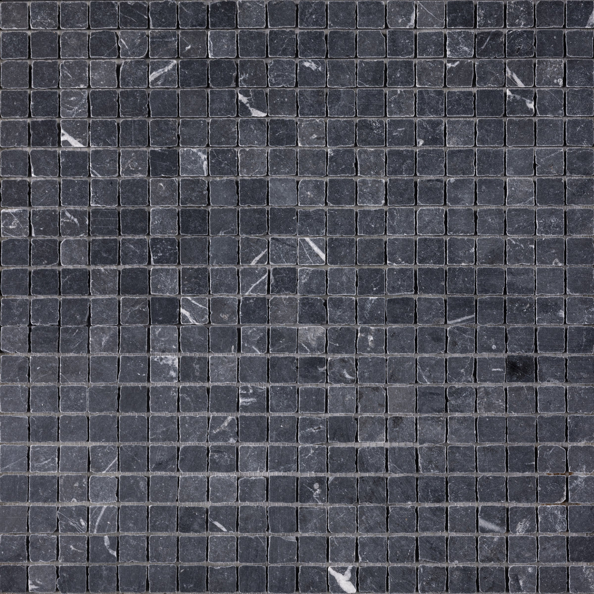 Nero Marquina 1x1 Patina Marble Mosaic Tile