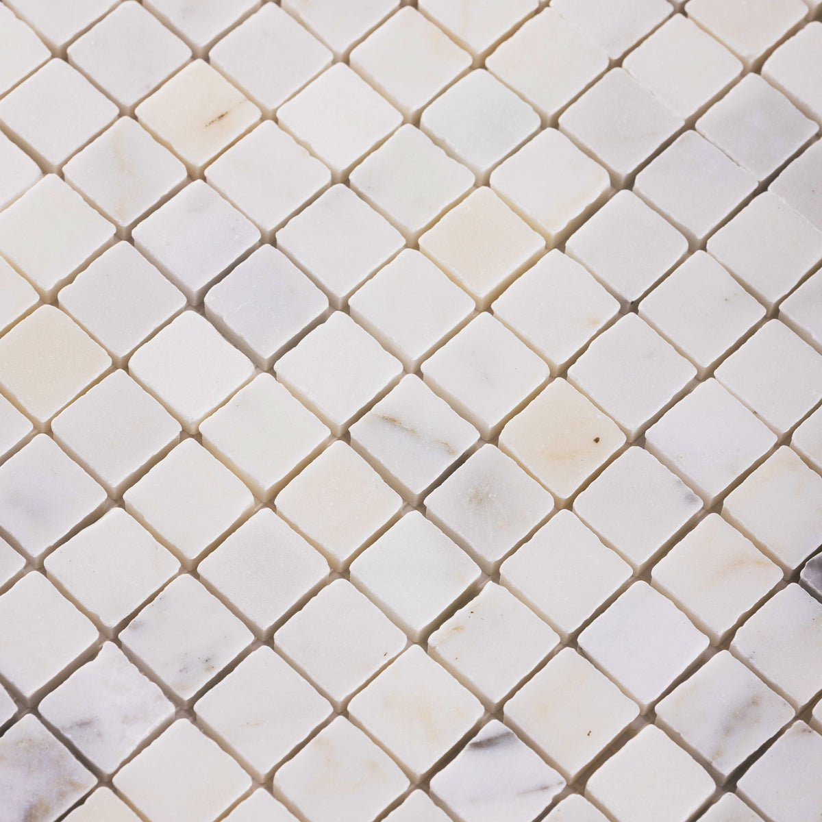 Calacatta Gold 1x1 Patina Marble Mosaic Tile
