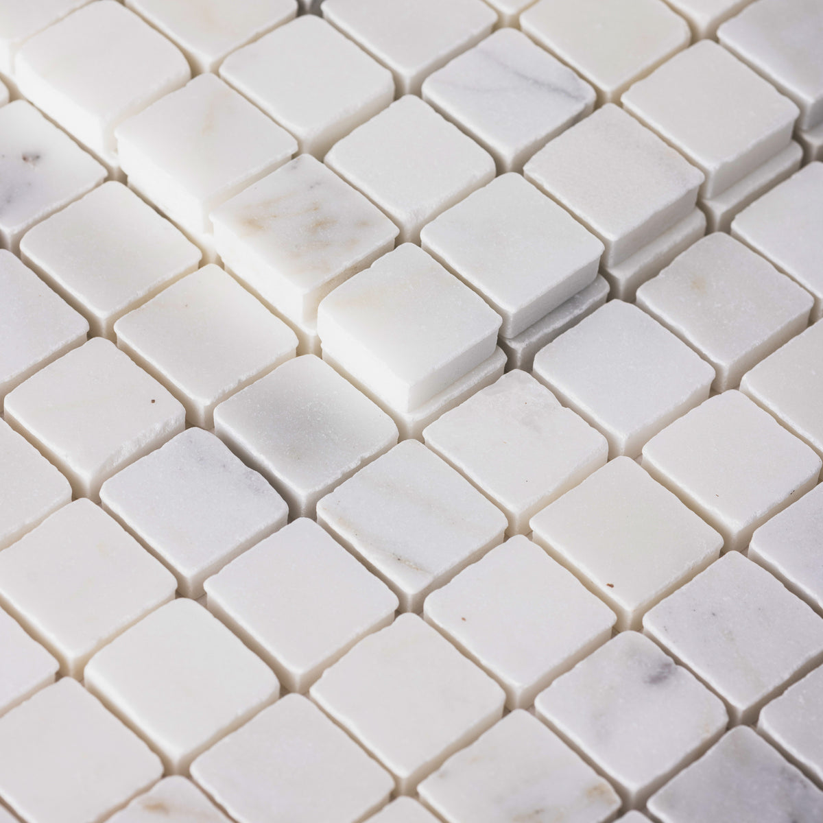 Calacatta Gold 1x1 Patina Marble Mosaic Tile