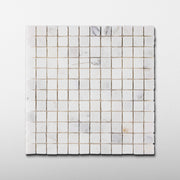 Calacatta Gold 1x1 Patina Marble Mosaic Tile