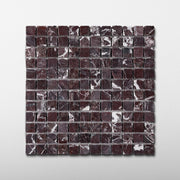 Rosso Levanto 1x1 Patina Marble Mosaic Tile