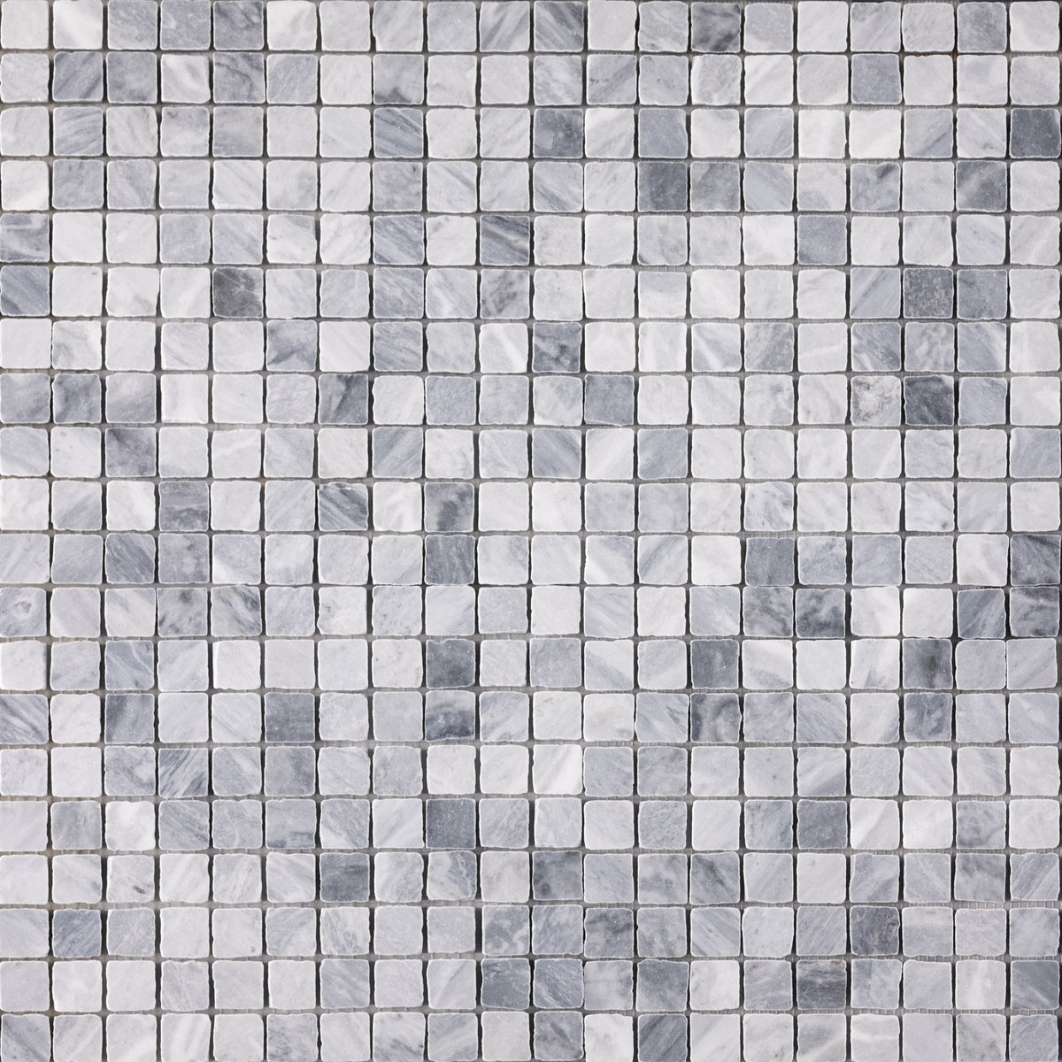 Bardiglio Scuro 1x1 Patina Marble Mosaic Tile
