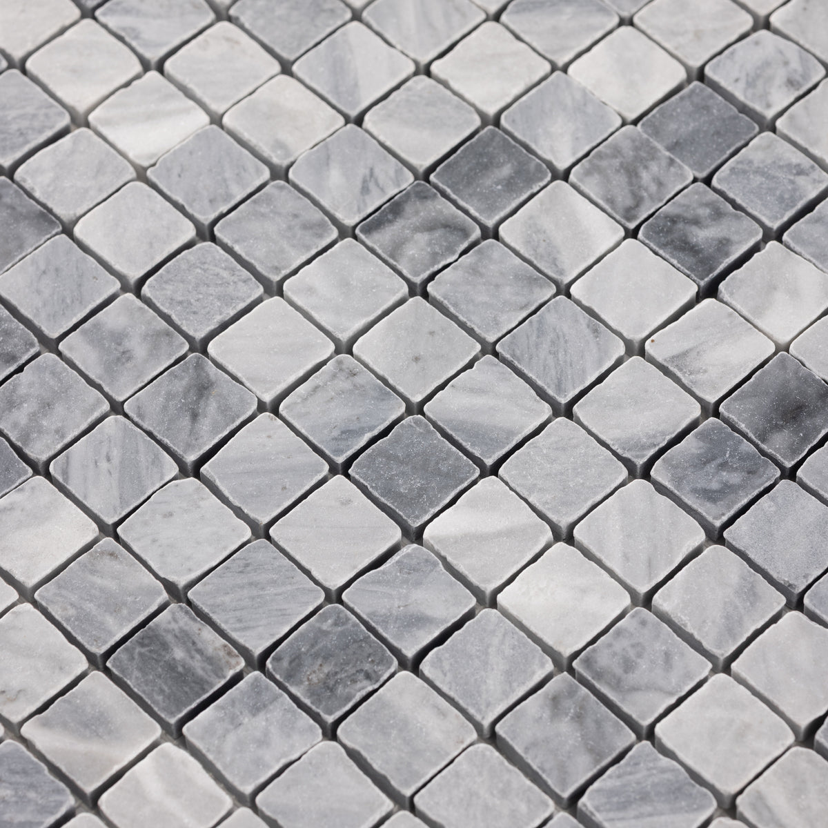 Bardiglio Scuro 1x1 Patina Marble Mosaic Tile