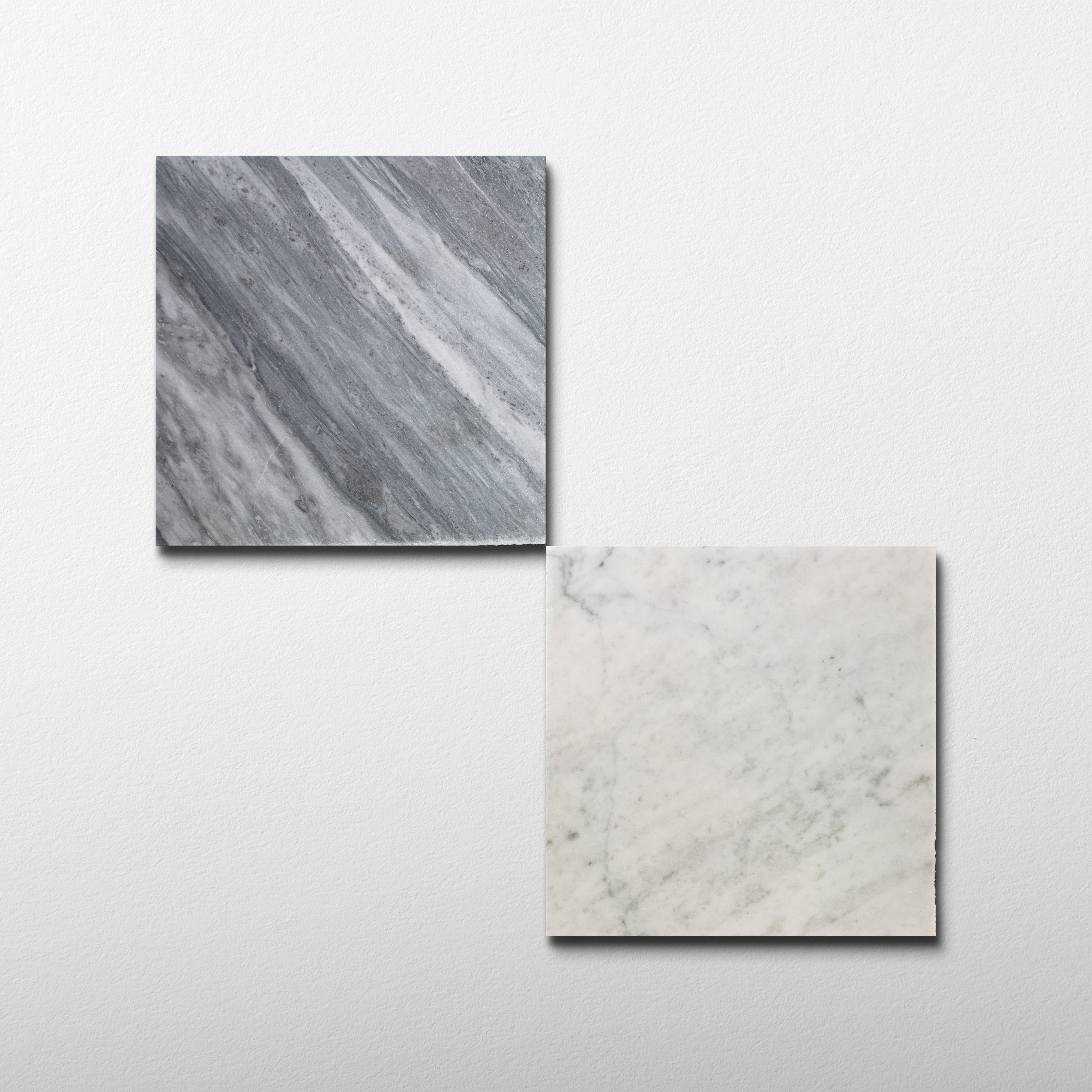 Bardiglio Scuro X Bianco Carrara 12x12 Patina Checker Tile