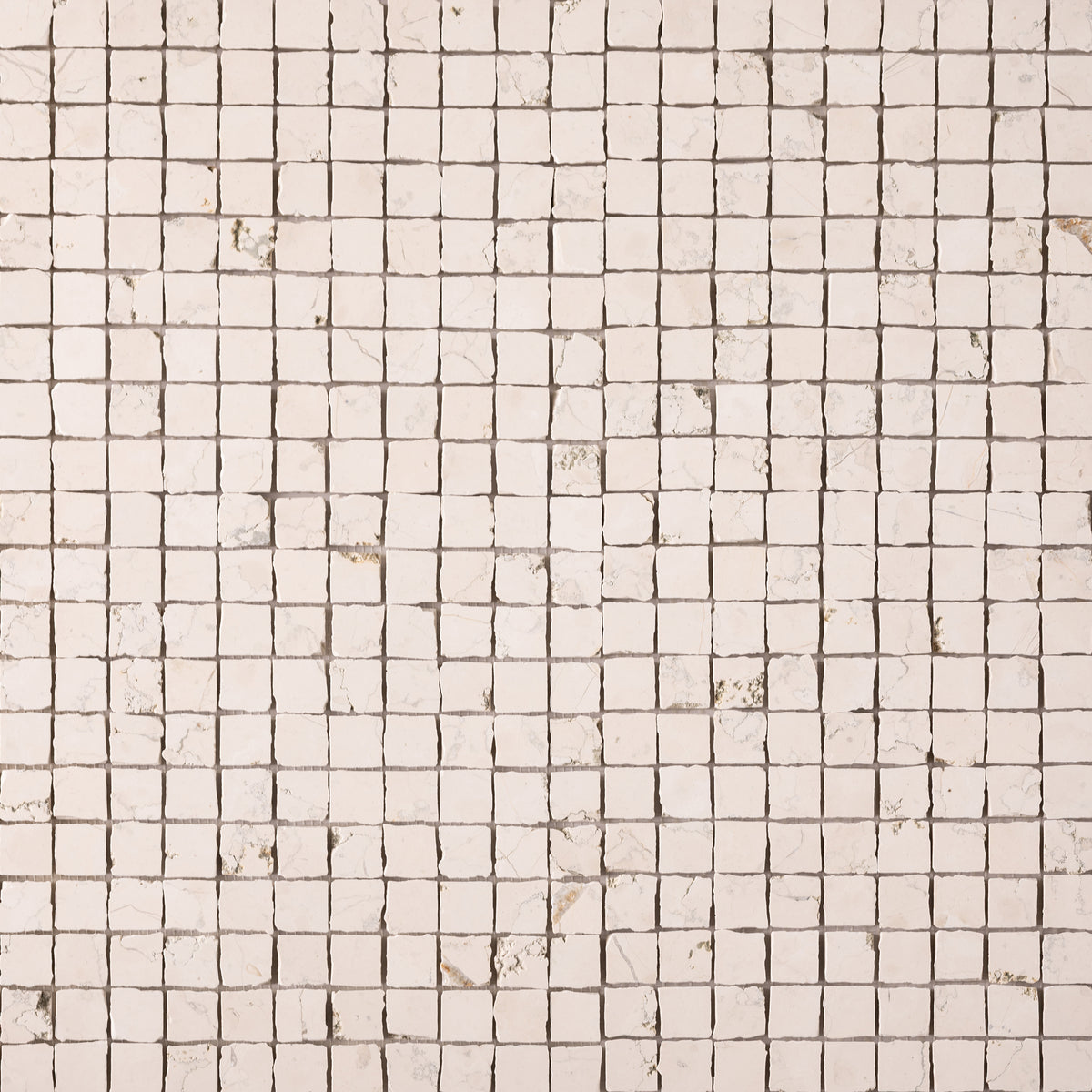 Bianco Perlino 1x1 Patina Marble Mosaic Tile