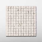 Bianco Perlino 1x1 Patina Marble Mosaic Tile