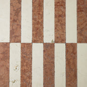 Bianco Perlino X Rosso Verona 3x12 Patina Checker Tile