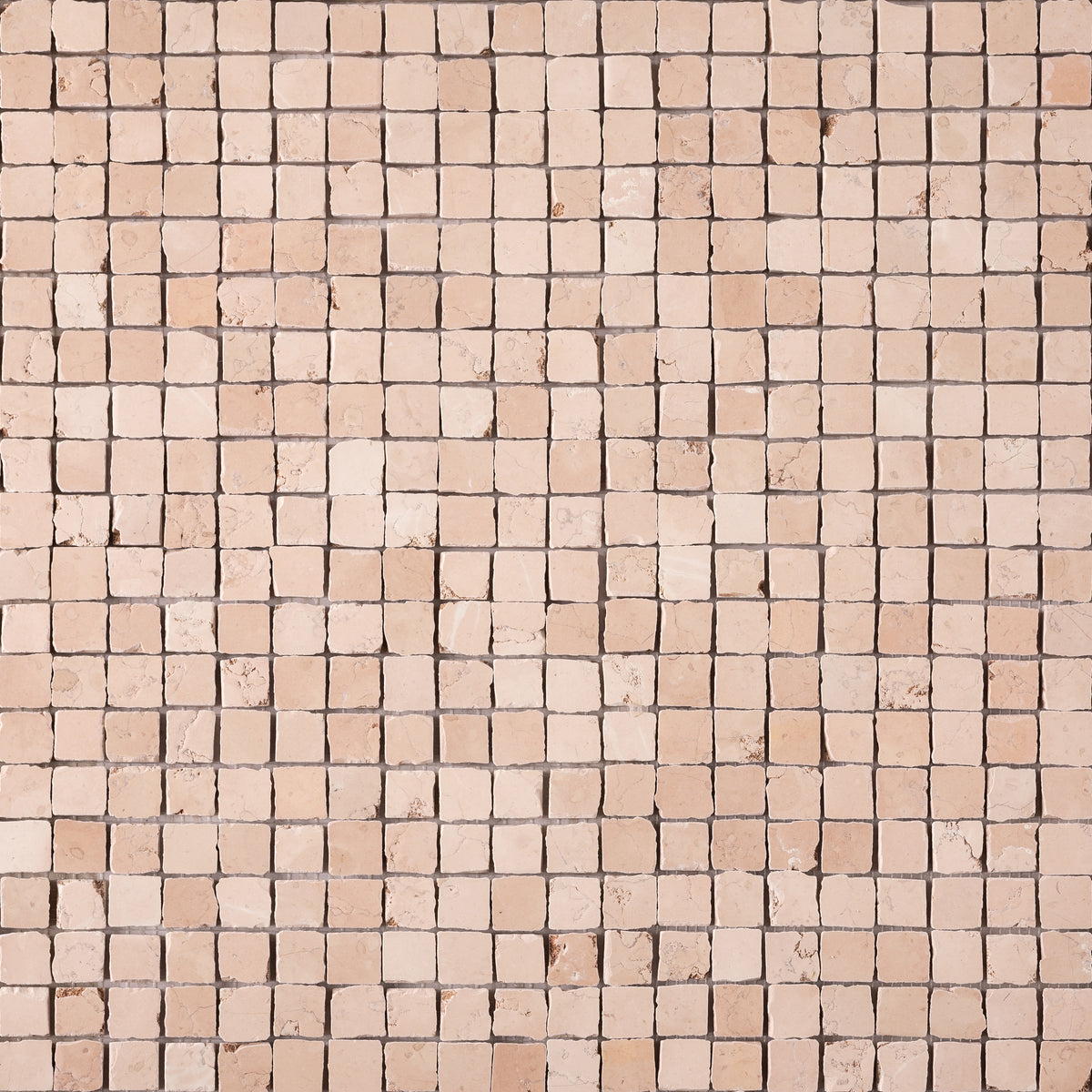Rosa Perlino 1x1 Patina Marble Mosaic Tile