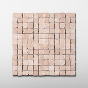 Rosa Perlino 1x1 Patina Marble Mosaic Tile