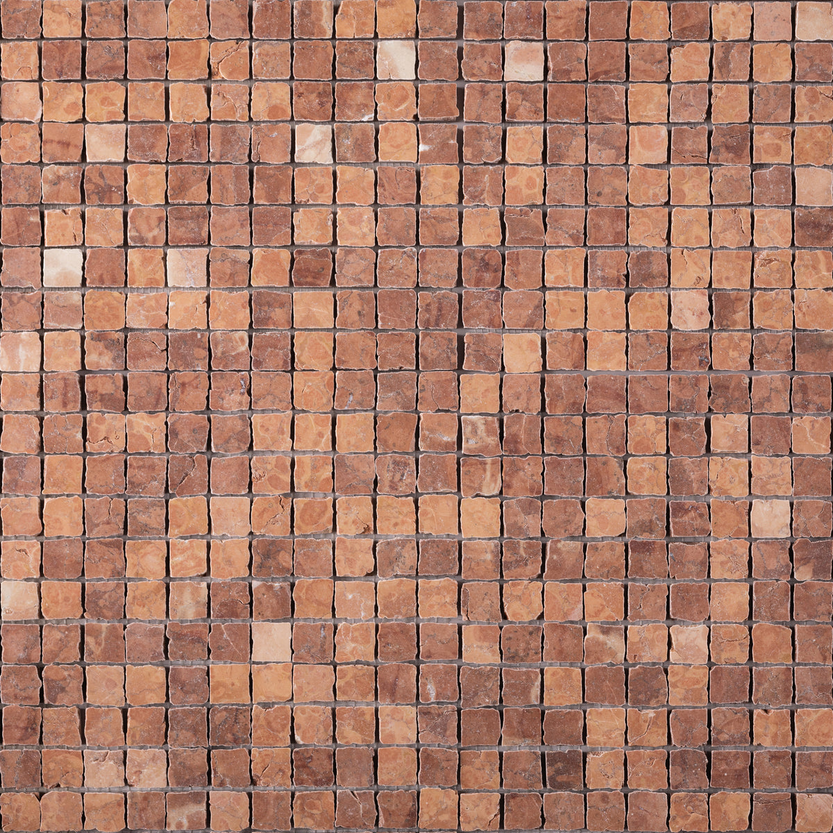 Rosso Verona 1x1 Patina Marble Mosaic Tile