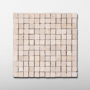 Thala Beige 1x1 Patina Marble Mosaic Tile