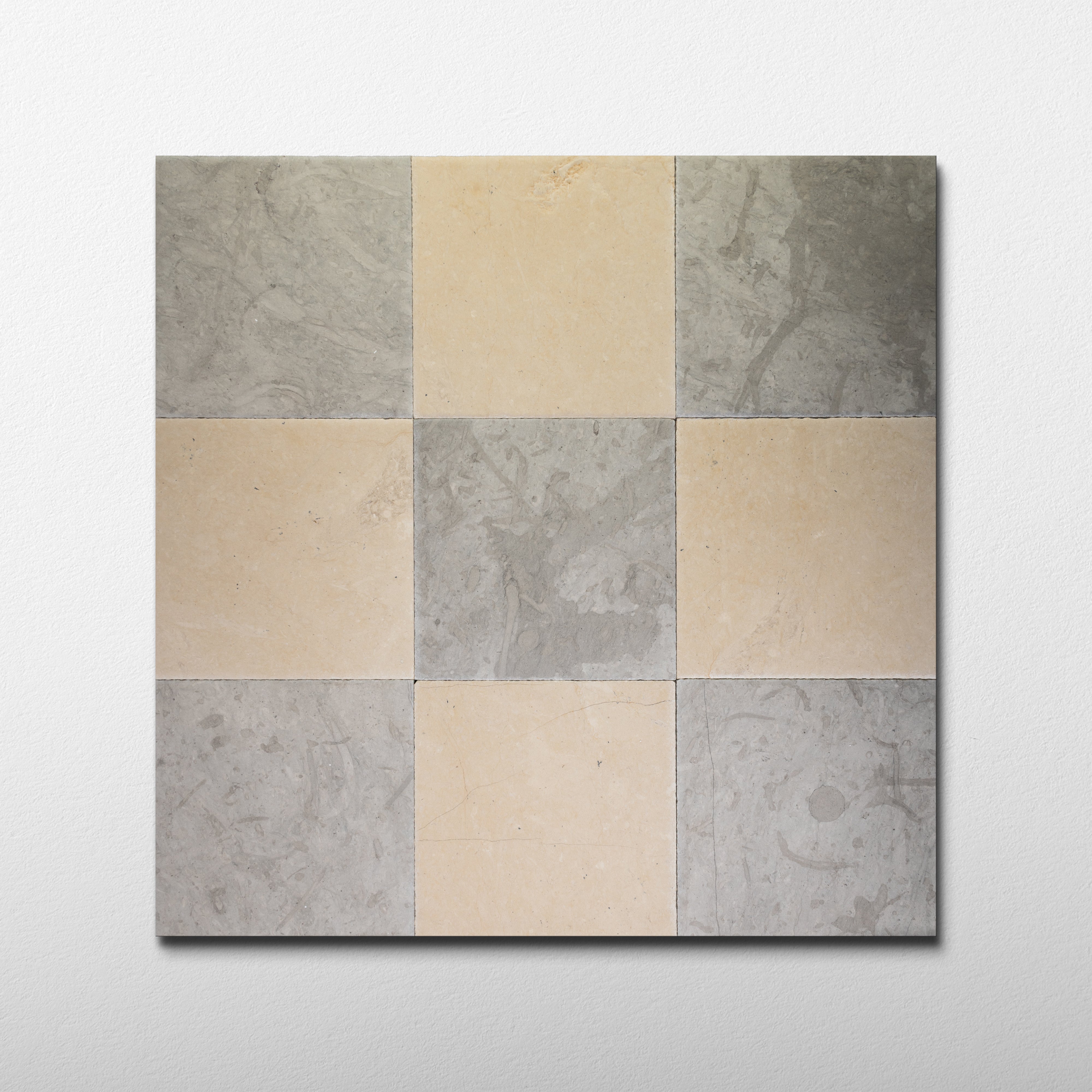 Tala Beige X Tala Grey 12x12 Patina Checker Tile
