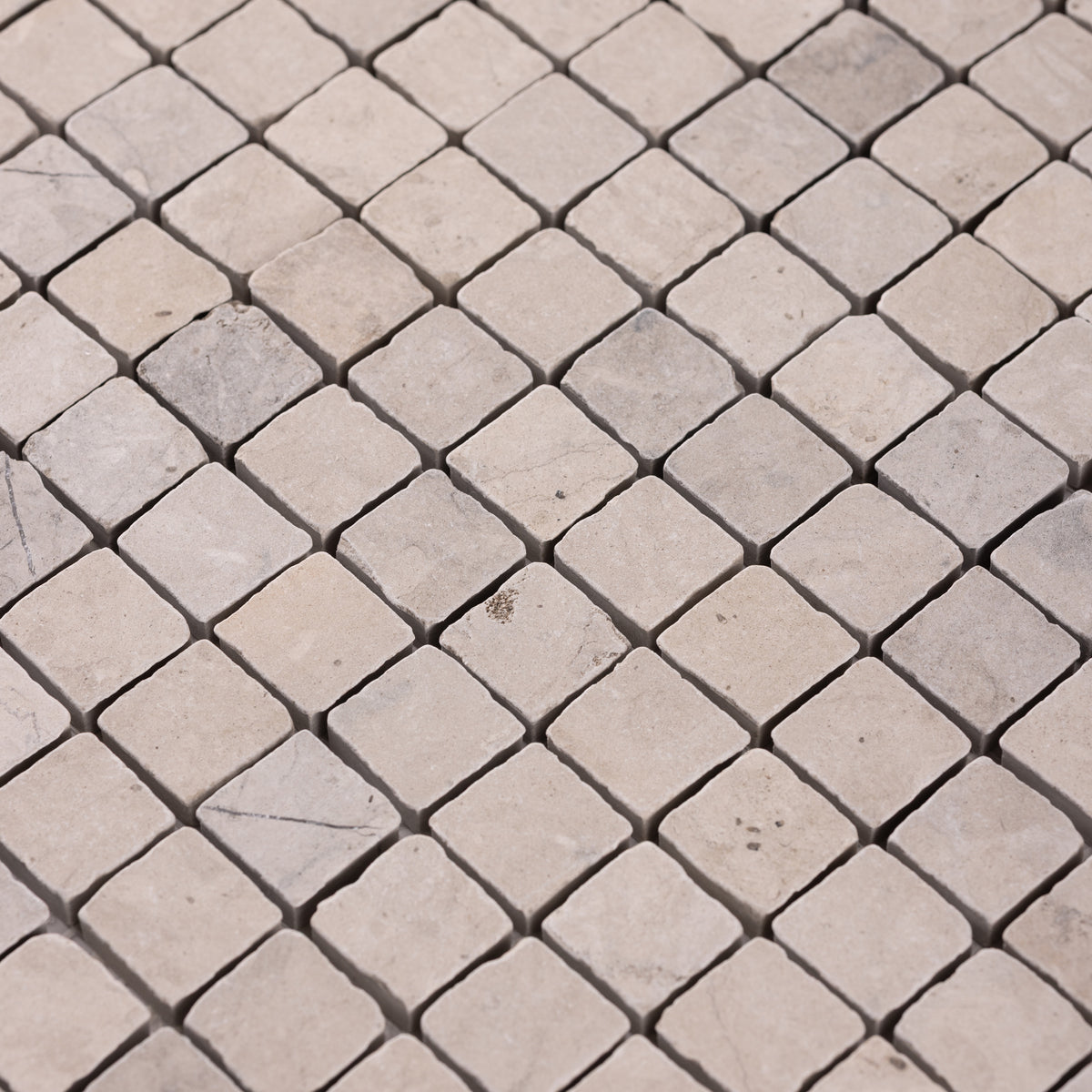 Thala Grey 1x1 Patina Marble Mosaic Tile