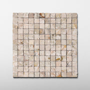 Botticelli Breccia Rose 1x1 Patina Marble Mosaic Tile