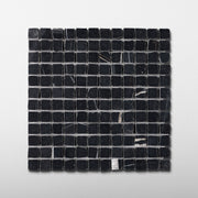 Nero Dorato 1x1 Patina Marble Mosaic Tile