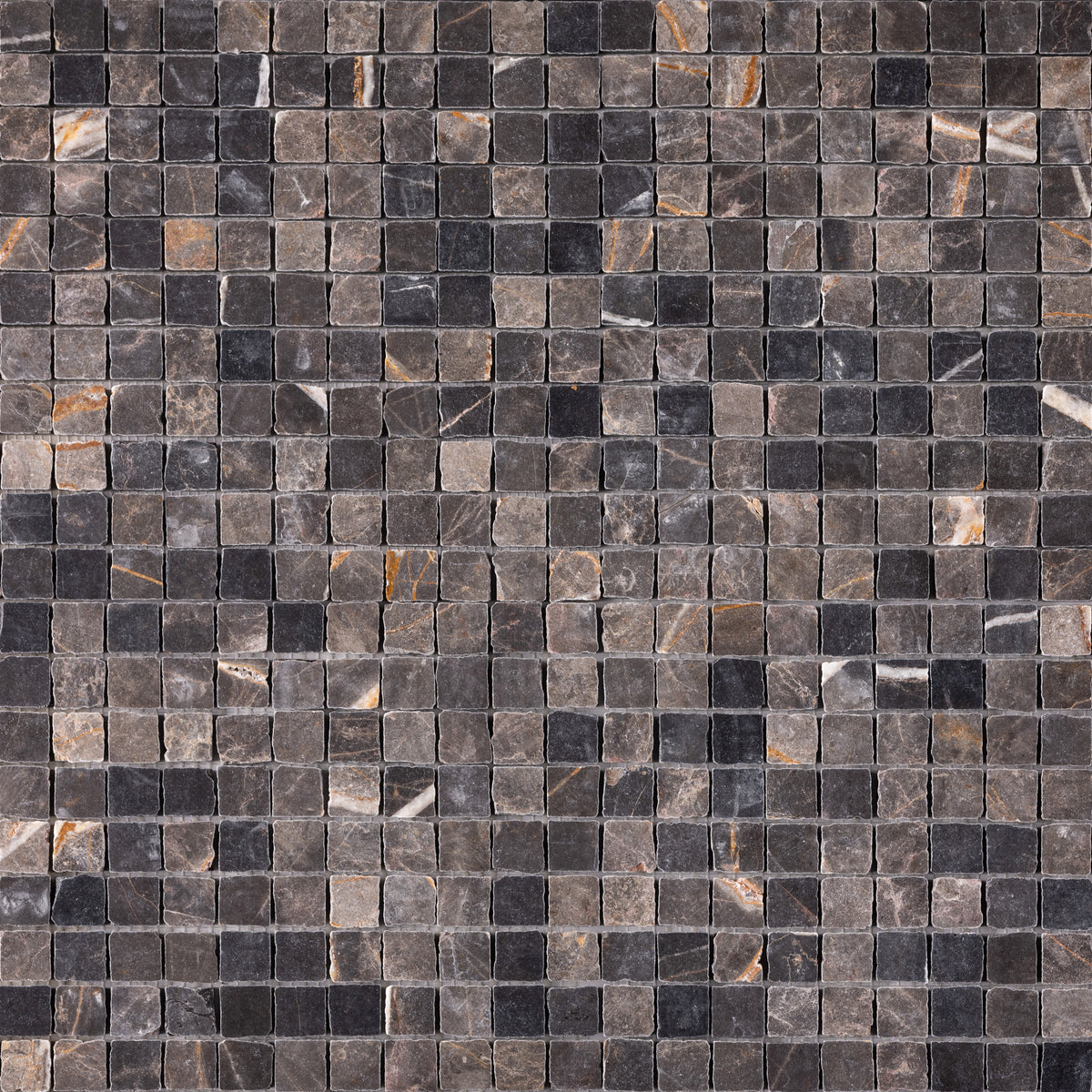 Bronze Fantasy 1x1 Patina Marble Mosaic Tile