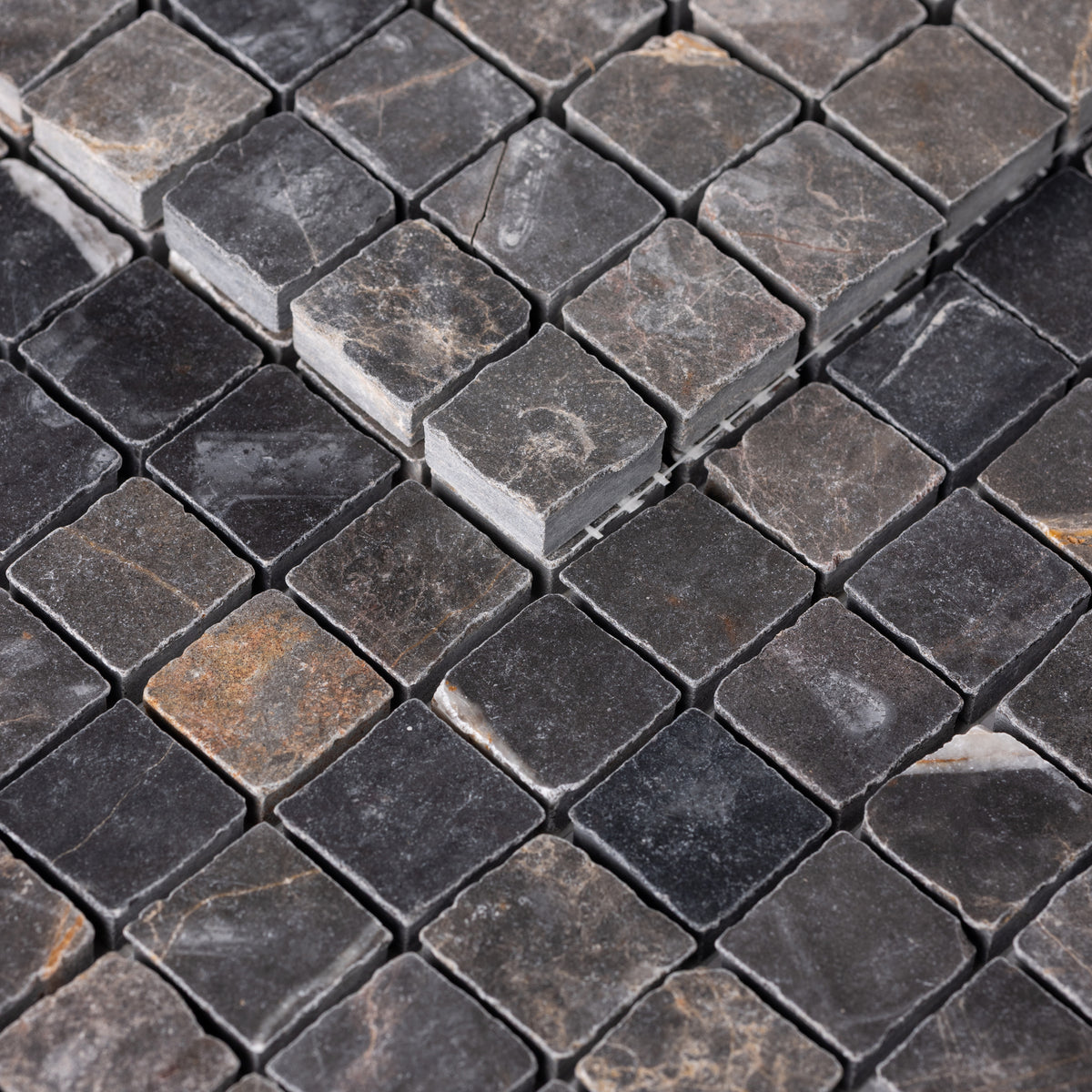 Bronze Fantasy 1x1 Patina Marble Mosaic Tile