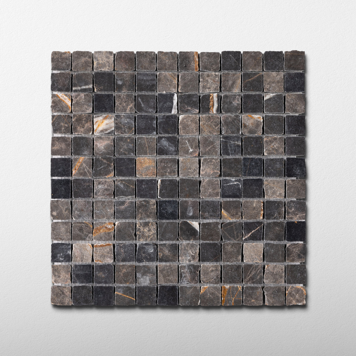 Bronze Fantasy 1x1 Patina Marble Mosaic Tile