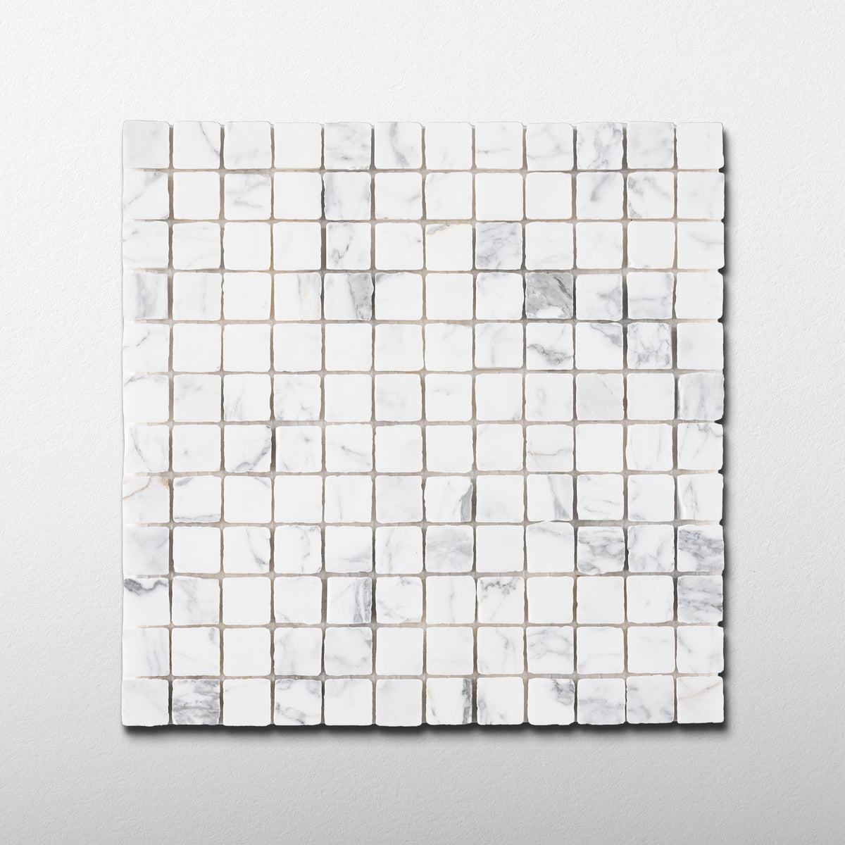 Arabescato Corchia 1x1 Patina Marble Mosaic Tile