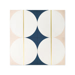 Half Moon® Pink Cement Tile with Brass Inlay