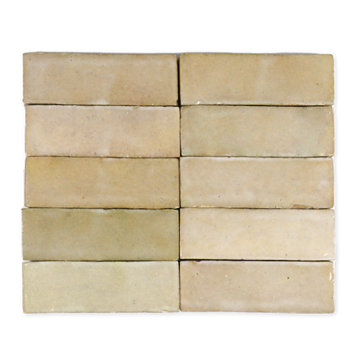 Moroccan Zellige 2x6 Tan Bejmat Terracotta Tile