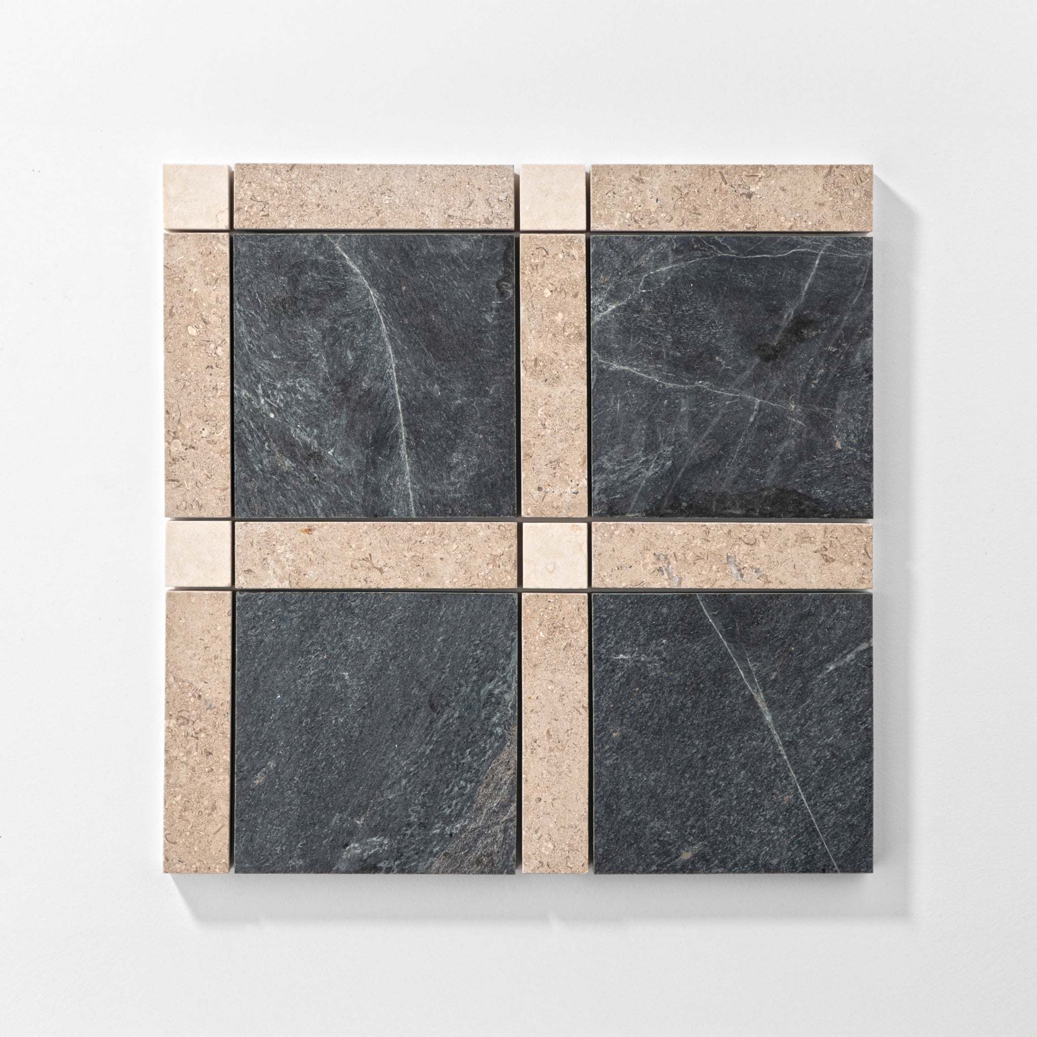 Claw® Pastel Green Hexagon Cement Tile with Brass Inlay | Cemento
