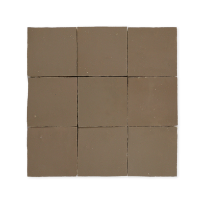 Handmade Moroccan Zellige 4x4 Latte Terracotta Tile