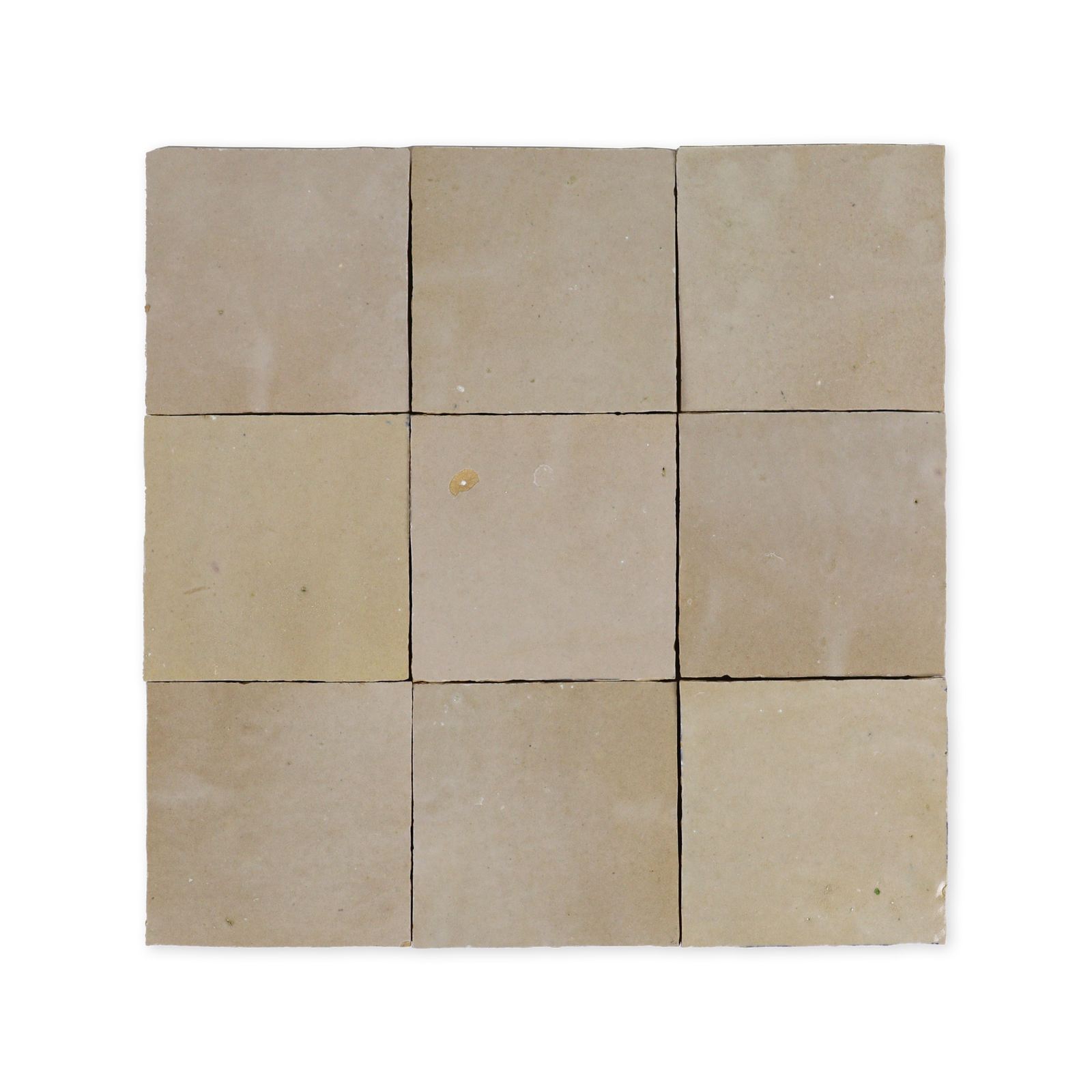 Handmade Moroccan Zellige 4x4 Tan Terracotta Tile