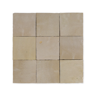 Handmade Moroccan Zellige 4x4 Tan Terracotta Tile