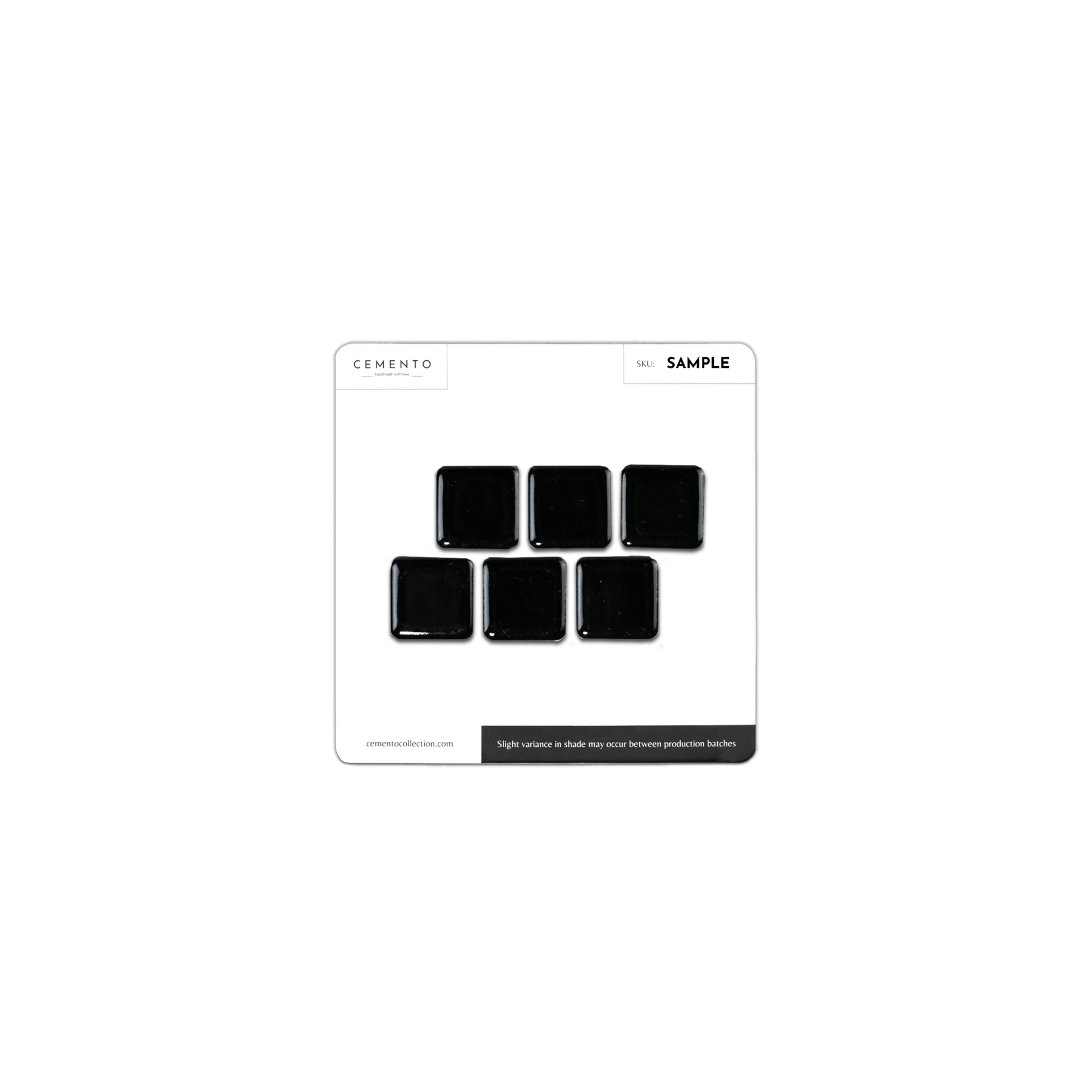 1x1 Black Pool Mosaic Tile - Cemento Collection