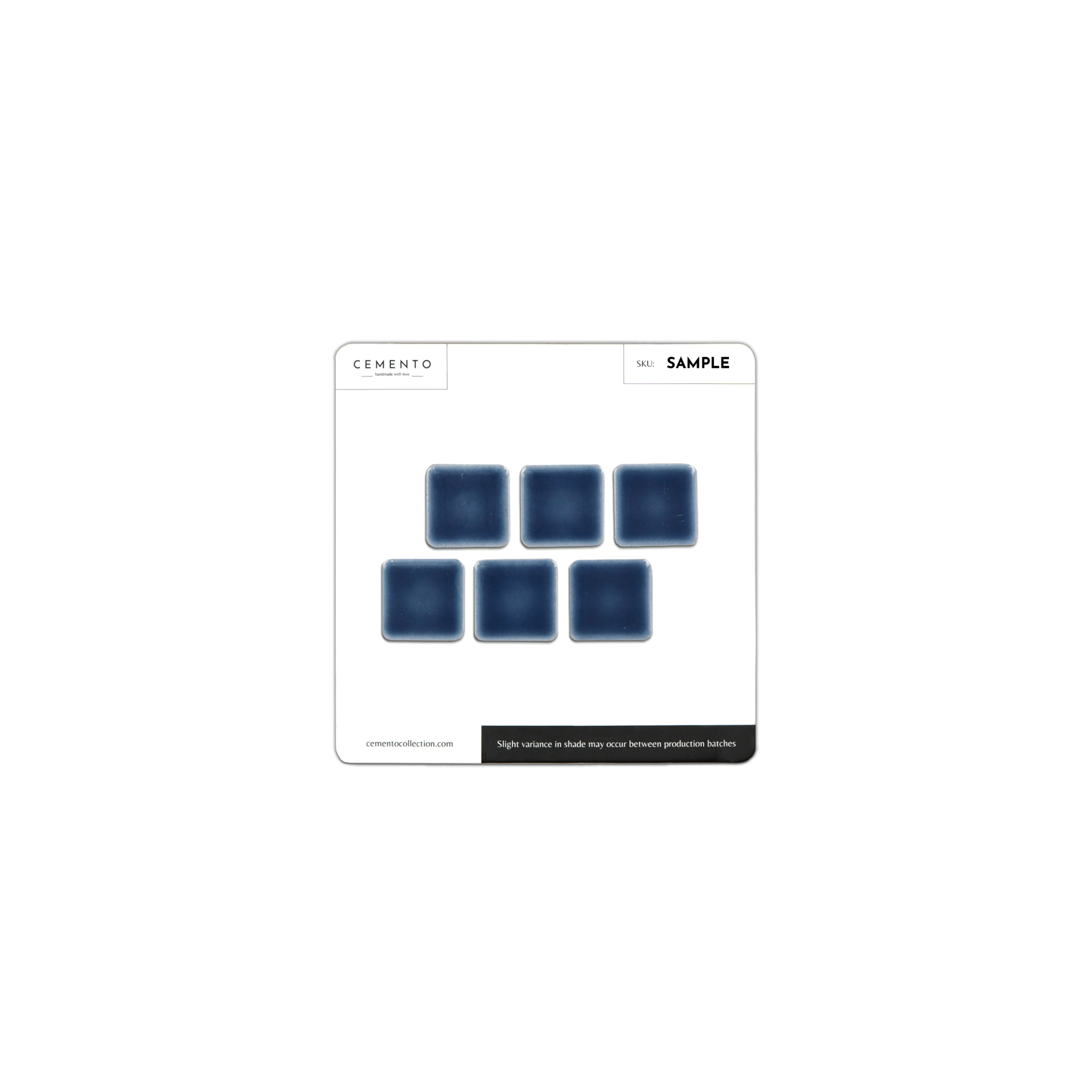 1x1 Navy Blue Pool Mosaic Tile - Cemento Collection