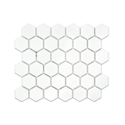 2" White Matte Hexagon - Cemento Collection