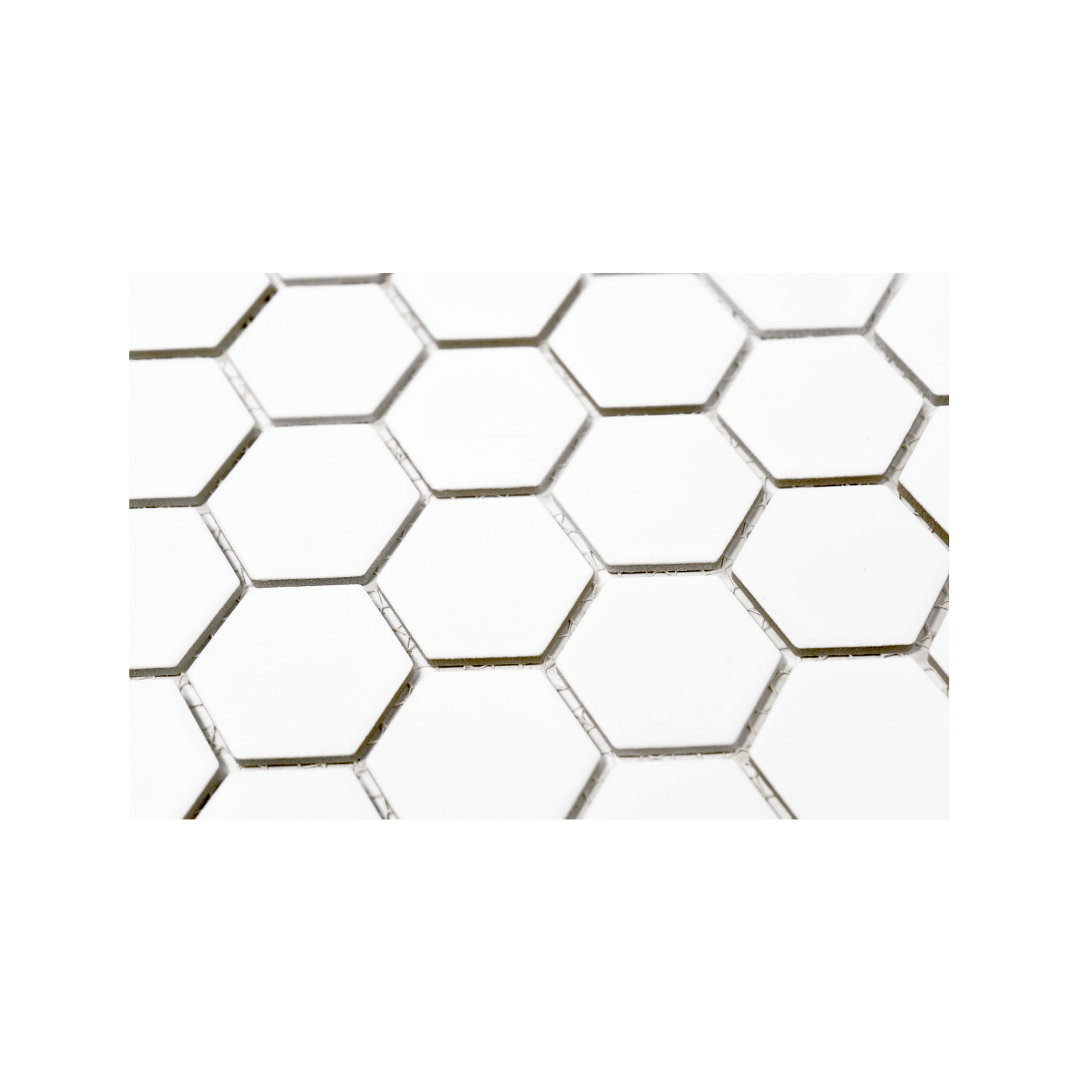 2" White Matte Hexagon - Cemento Collection