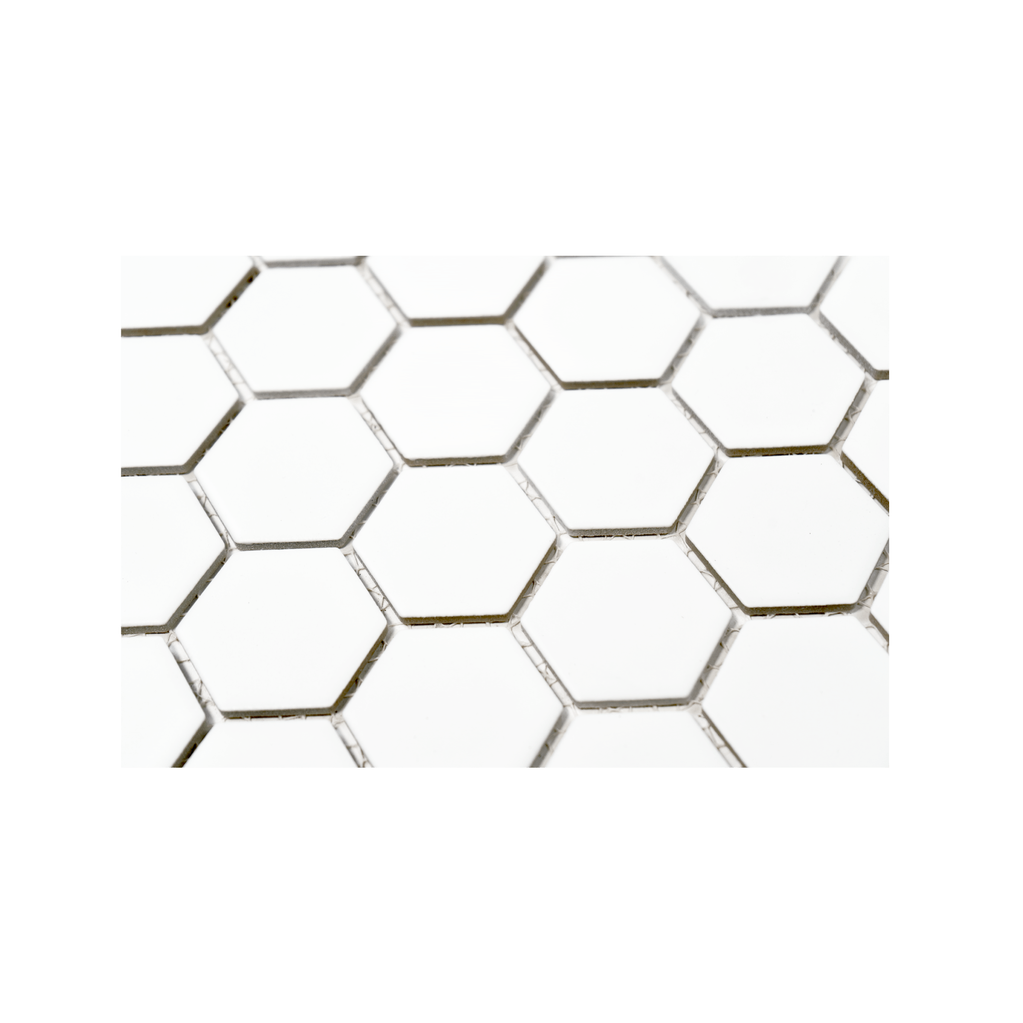 2" White Matte Hexagon - Cemento Collection